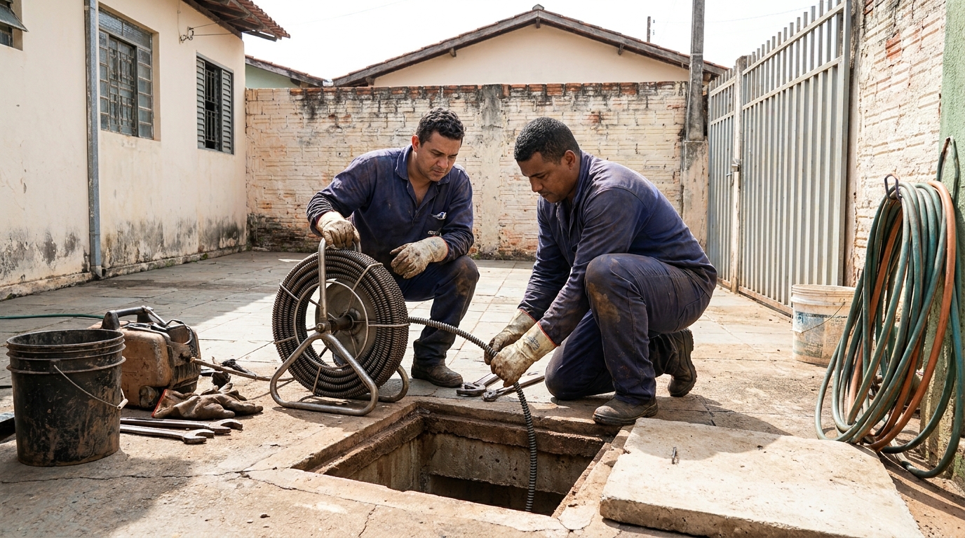 Limpeza de Tubulação de Esgoto no Caimbé, Boa Vista‑RR